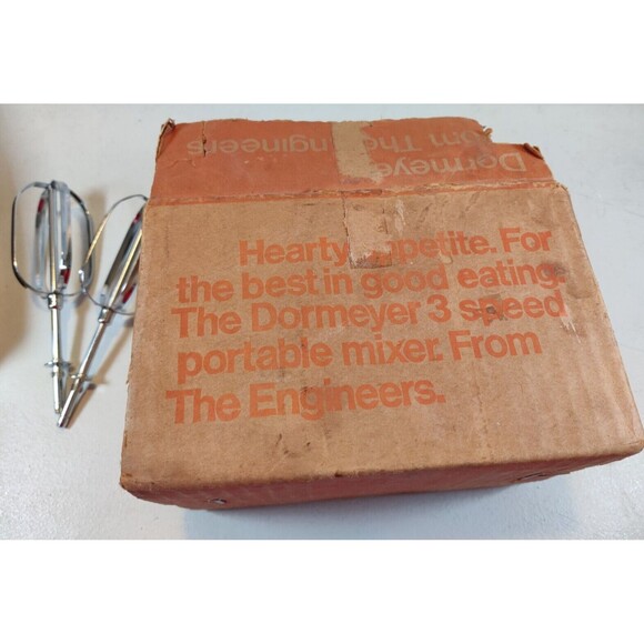 Vintage Dormeyer Hand Mixer Model HM7 Works Good-See Video-Avocado Green-W/Box - Picture 12 of 16